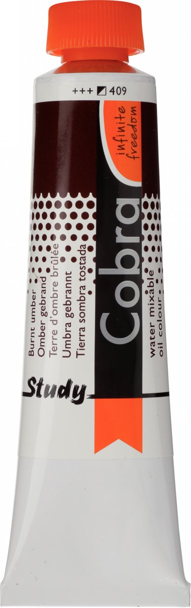 Cobra Study Olieverf 40ml | Burnt Umber (409)